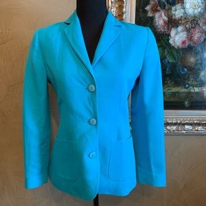 Turquoise blazer by Petite Sophisticate